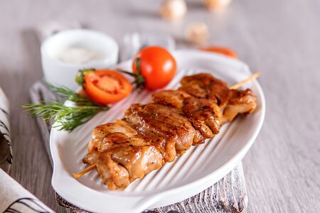 Шашлык из филе бедра курицы