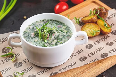 Окрошка с картофелем по-деревенски