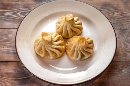 Хинкали жареные с телятиной