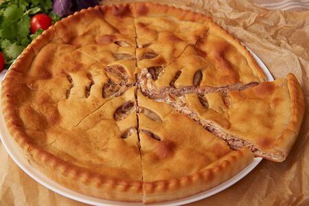 Осетинский пирог с семгой