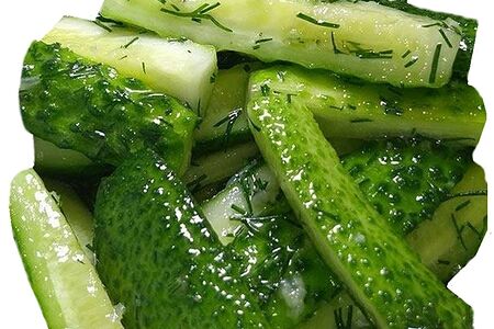 Салат Пятиминутка из огурцов