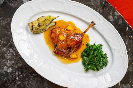 Утиная ножка, фенхель, кейл