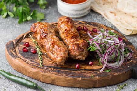 Люля-кебаб из свинины и говядины