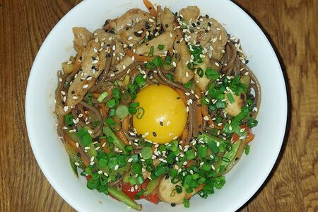 Лапша Соба с курицей