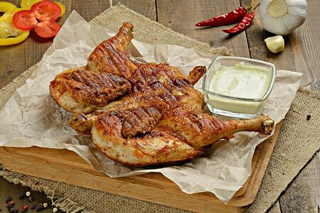 Курица на углях