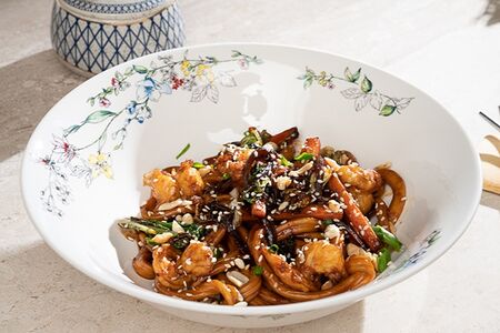 Яки удон с креветкой