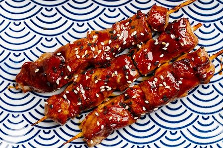 Шашлычки кусияки из свинины