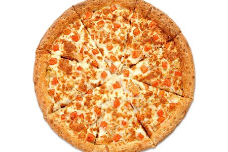 Пицца Цыпленок и томаты на тонком тесте