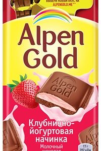 Шоколад Alpen Gold мол клубнич-йогурт.начинка 85г