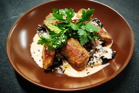 Медальоны с грибами муэр