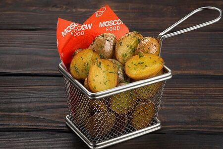 Запеченный мини-картофель с укропом