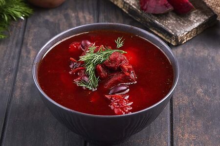 Борщ с красной фасолью
