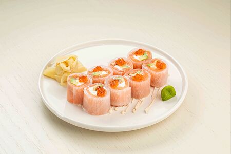 Ролл без риса с лососем