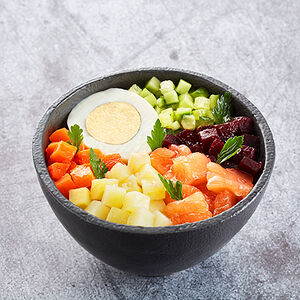 Салат Винегрет с сёмгой