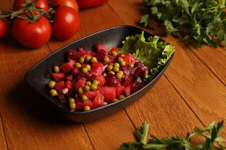 Винегрет с зеленым горшком