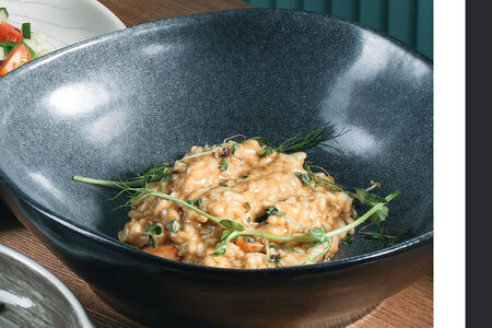 Ризотто с белыми грибами и сливочным муссом