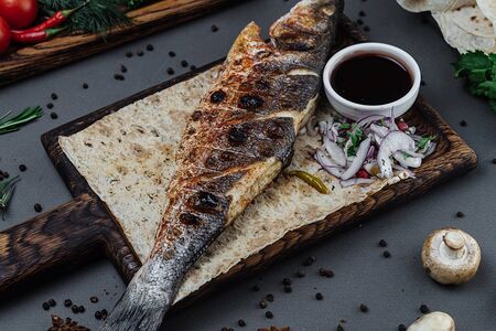 Шашлык из сибаса