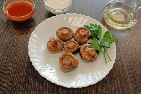 Шампиньоны на мангале