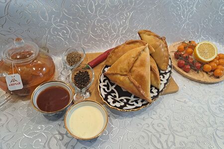 Треугольник с рубленым мясом