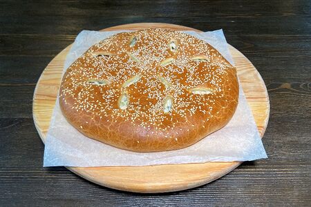 Пирог с курицей и сыром