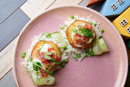 Щучьи котлеты с рисом басмати