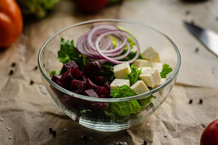 Салат из печеной свеклы с сыром