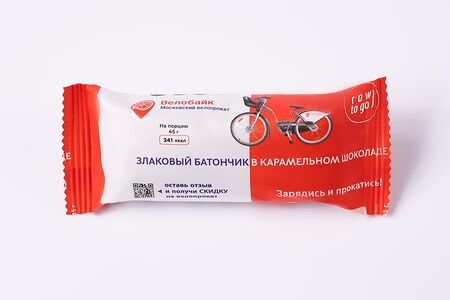 Злаковый батончик в карамельном шоколаде