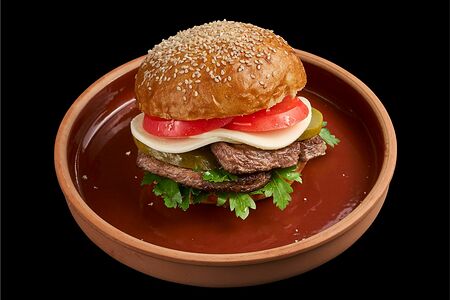 Азбургер с котлетой из телятины