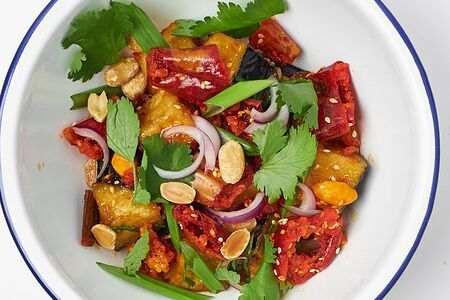 Баклажаны в кисло-сладком соусе