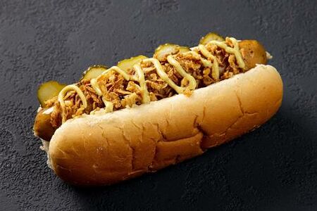 Хот-дог с куриной сосиской