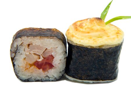 Запеченные роллы с курочкой