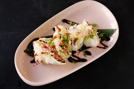 Нэмы с лососем и вяленными томатами