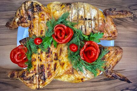 Курица гриль на углях