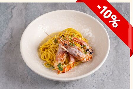 Качо э Пепе с аргентинскими креветками