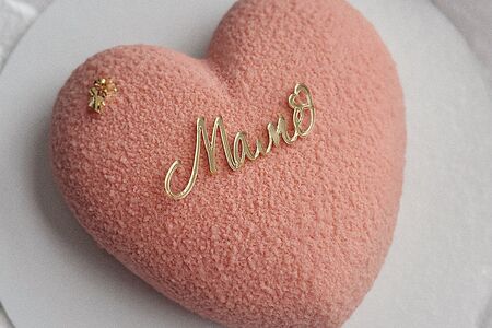 Муссовое сердце розовое Маме