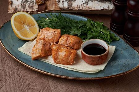 Шашлык из филе лосося