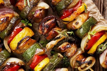 Овощной шашлык на гриле