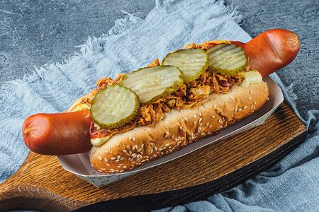 Датский хот-дог с сосиской биг биф