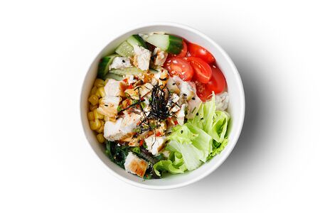 Поке с цыпленком в имбирном соусе