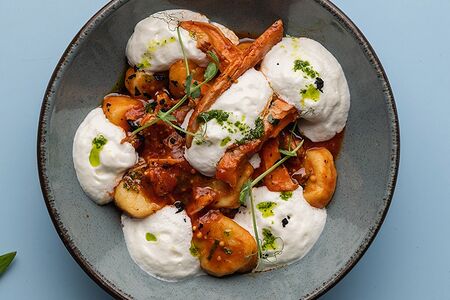 Ньокки с рваной свининой