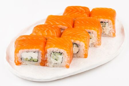 Филадельфия Дуо с лососем и копченым лососем