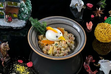 Салат Зайчик с курицей