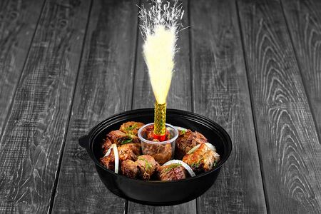 Шашлычный торт из свинины