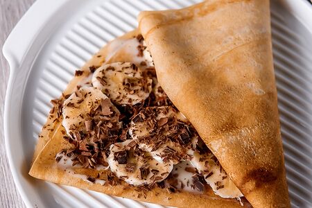 Блин с бананом и шоколадом