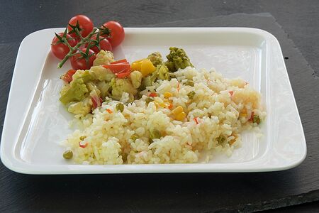 Овощное соте с рисом