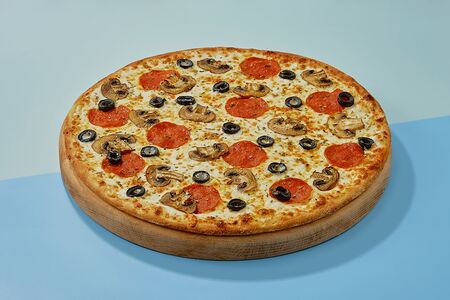 Пицца Альфредо на тонком тесте 30 см