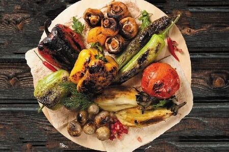 Шампиньоны на мангале