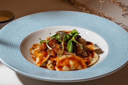 Вареники с картошкой и мозговой косточкой