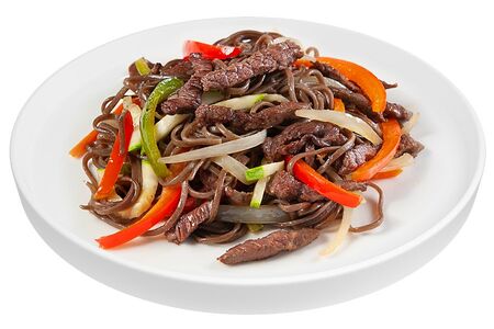 Гречневая лапша с говядиной