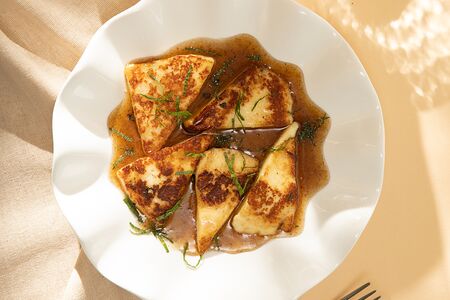 Жареный сыр халлуми